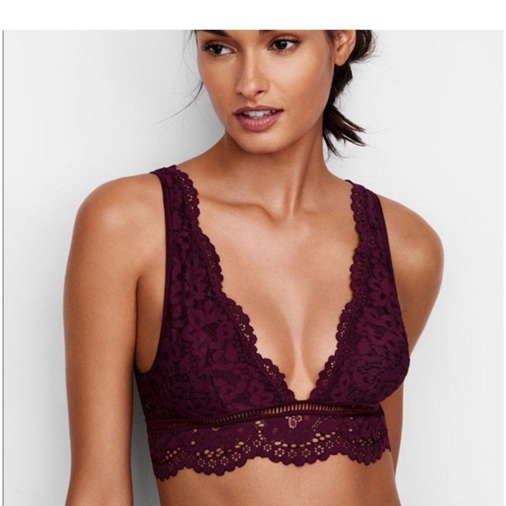 Victoria's Secret Deep Purple Lace Bralette